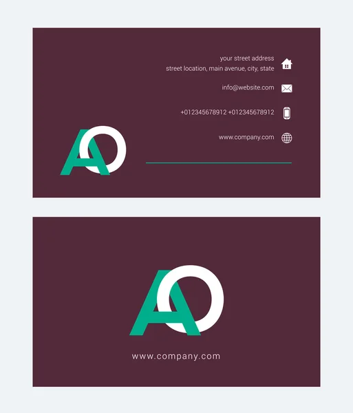 Letter logo, Business card template — Stock Vector