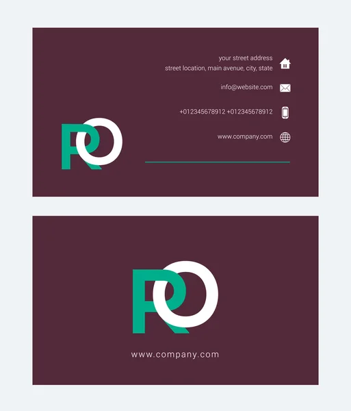 Letter logo, Business card template — Stock Vector