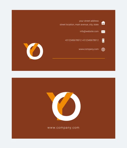 Logotipo da carta, modelo de cartão de visita — Vetor de Stock