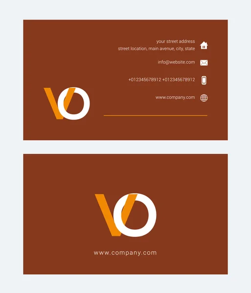 Logotipo da carta, modelo de cartão de visita — Vetor de Stock