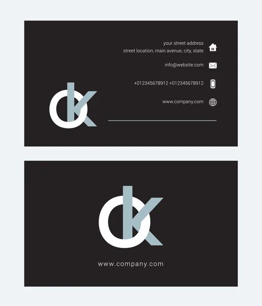 Brief logo, sjabloon voor visitekaartjes — Stockvector