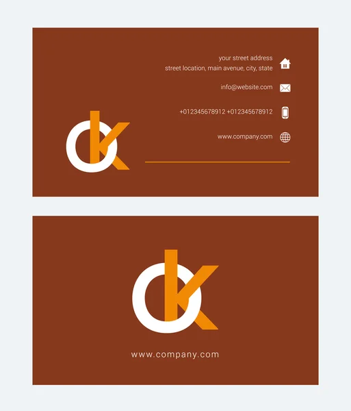 Brief logo, sjabloon voor visitekaartjes — Stockvector