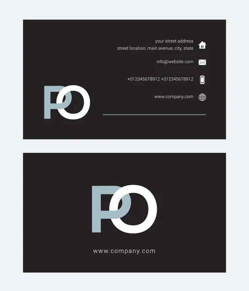 Letter logo, Business card Template — Stock Vector