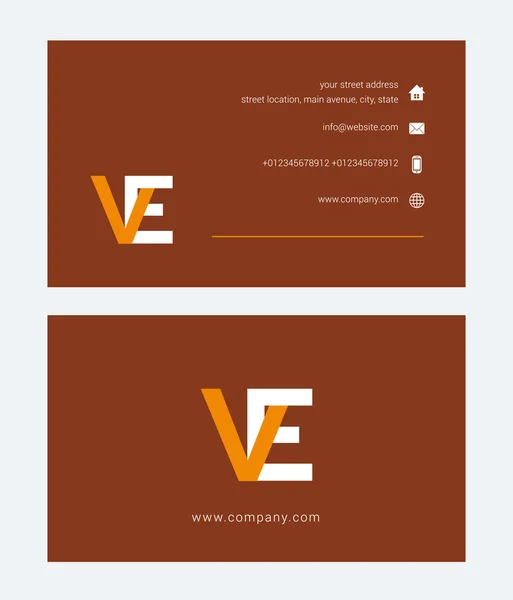 Logotipo da carta, modelo de cartão de visita — Vetor de Stock