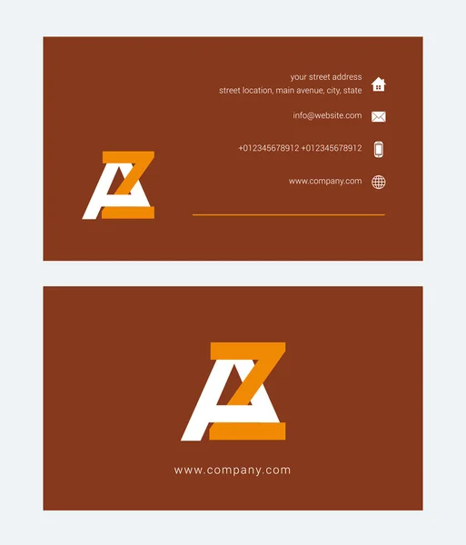 Letter logo, Business card Template — Stock Vector