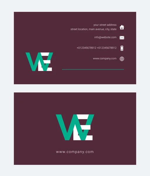 Logotipo da carta, modelo de cartão de visita — Vetor de Stock