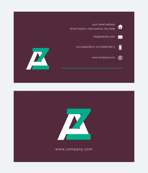 Letter logo, Business card Template — Stock Vector