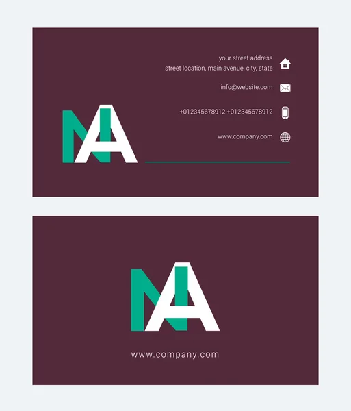 Logo huruf, templat kartu bisnis - Stok Vektor