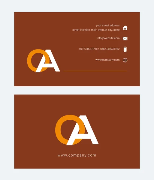 Letter logo, Business card Template — Stock Vector