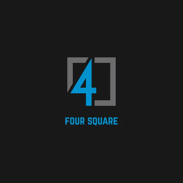 Cztery kwadratowe logo — Wektor stockowy