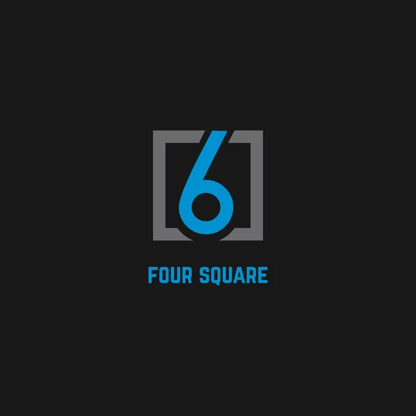 Έξι τετραγωνικά λογότυπο — Διανυσματικό Αρχείο