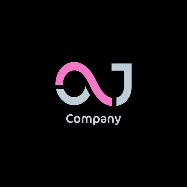 AJ şirket logosu illüstrasyon — Stok Vektör