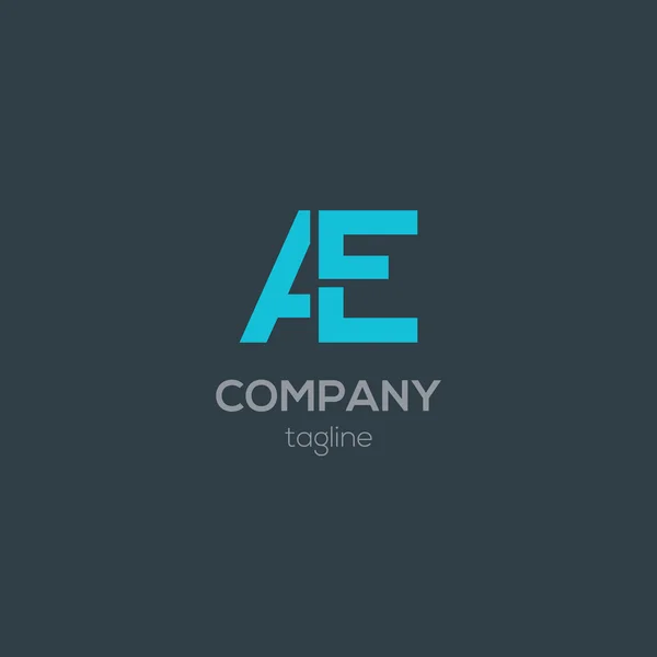 Ae の会社のロゴのデザイン — ストックベクタ