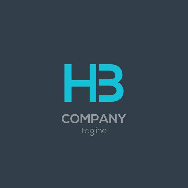 Hb の会社のロゴのデザイン — ストックベクタ