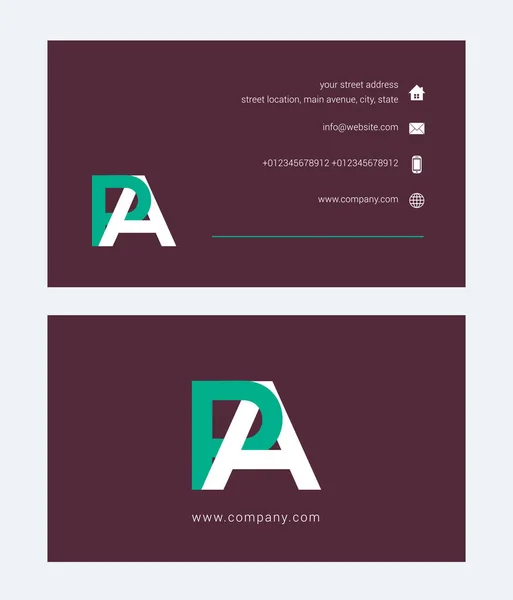 Logotipo y tarjeta de visita — Vector de stock