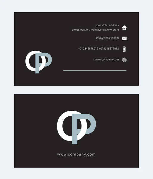Logotipo y tarjeta de visita — Archivo Imágenes Vectoriales