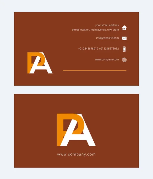 Logotipo e cartão de visita — Vetor de Stock