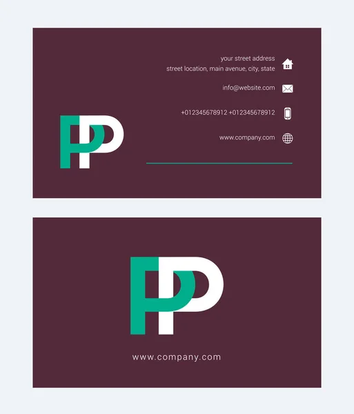 Logotipo y tarjeta de visita — Vector de stock