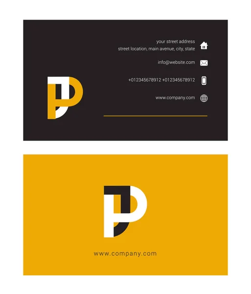 Logotipo y tarjeta de visita — Vector de stock