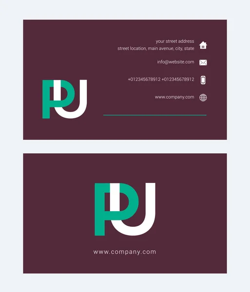 Logotipo y tarjeta de visita — Vector de stock