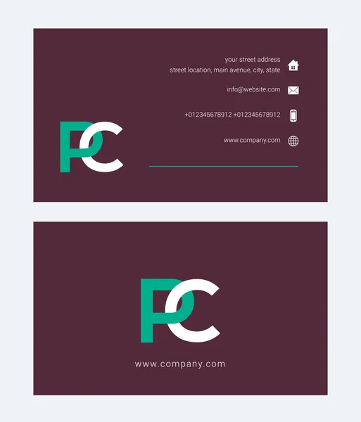 Logotipo e cartão de visita — Vetor de Stock