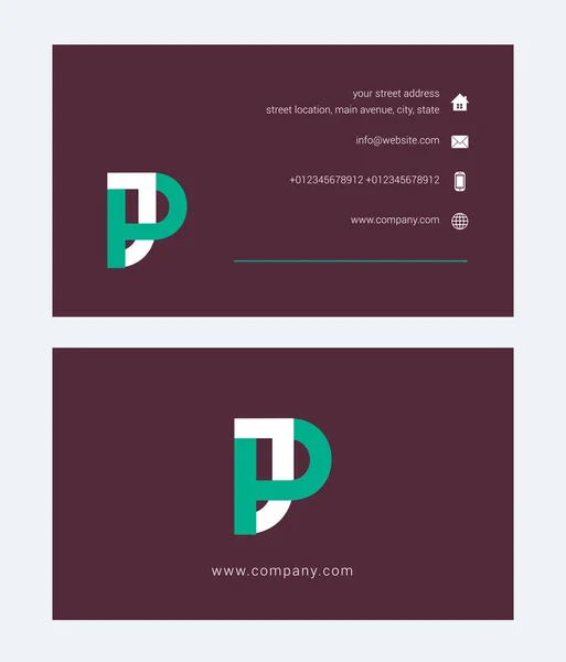 Logotipo y tarjeta de visita — Vector de stock