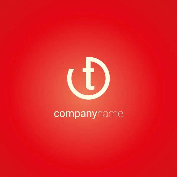 T één Letter Logo — Stockvector