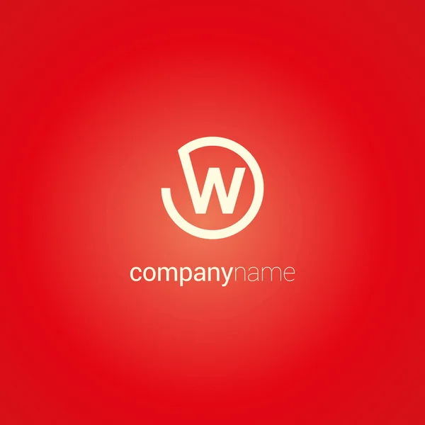 Λογότυπο μεμονωμένο γράμμα W — Διανυσματικό Αρχείο