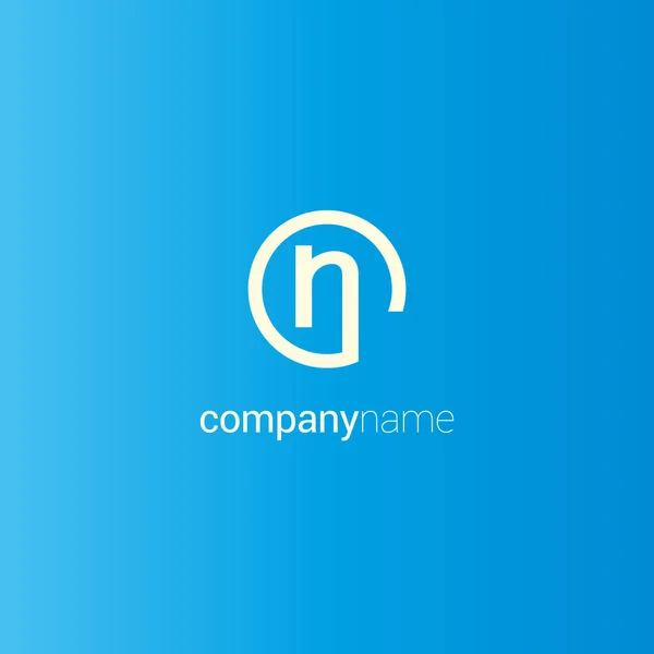 N één Letter Logo — Stockvector