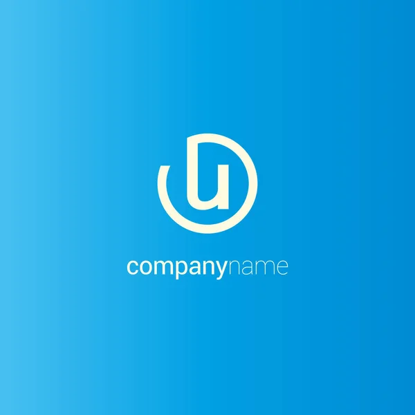 U één Letter Logo — Stockvector