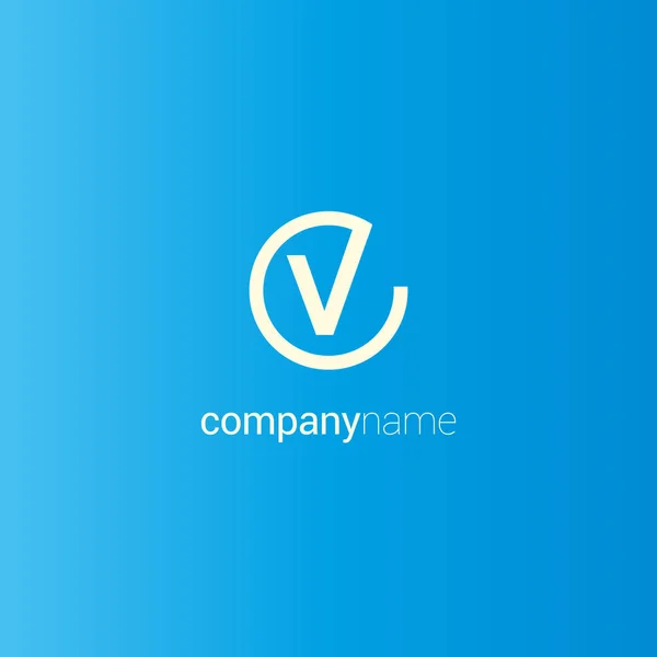 V single letter logo — Stock Vector