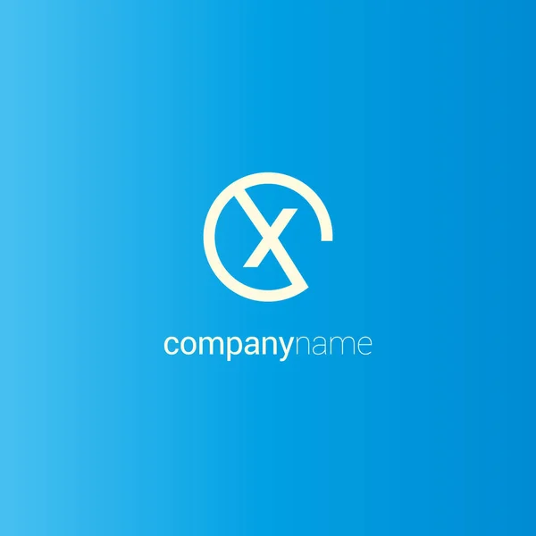 X één Letter Logo — Stockvector