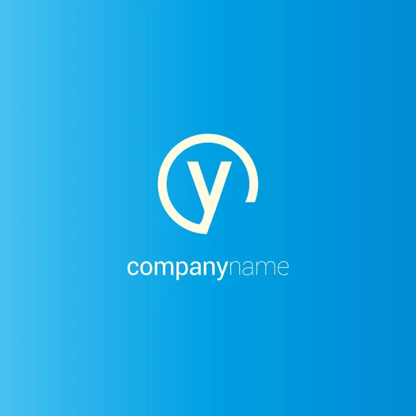 Y single letter logo — Stock Vector