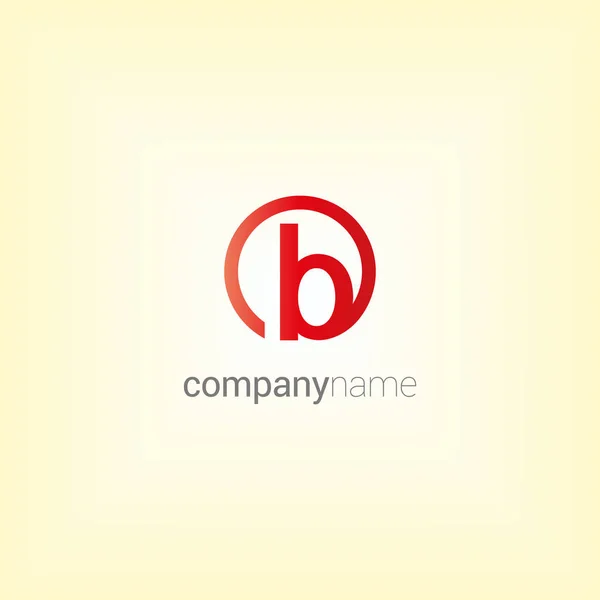B Logo mit nur einem Buchstaben — Stockvektor