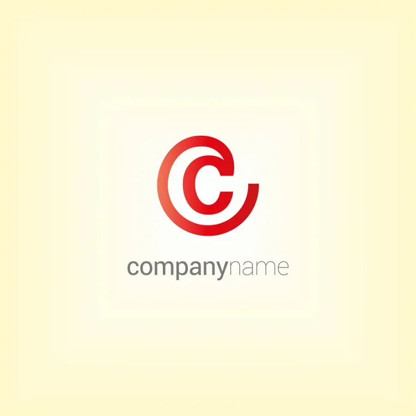 C Logo mit nur einem Buchstaben — Stockvektor