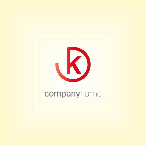 K logotipo da letra única —  Vetores de Stock