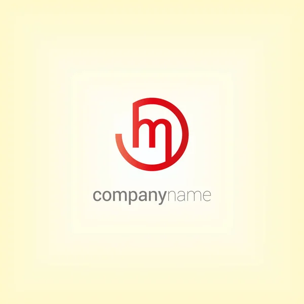 M één Letter Logo — Stockvector