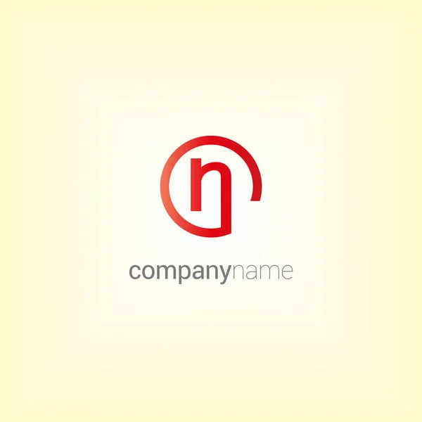 N Logo mit nur einem Buchstaben — Stockvektor