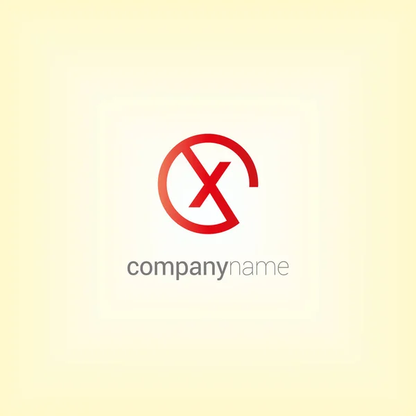 X μεμονωμένο γράμμα λογότυπο — Διανυσματικό Αρχείο
