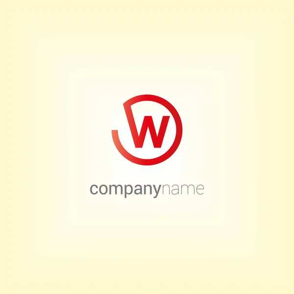 Λογότυπο μεμονωμένο γράμμα W — Διανυσματικό Αρχείο
