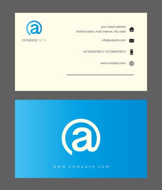 Mavi şirketi kartvizit