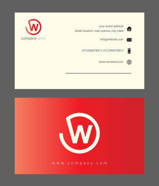 Kırmızı şirket kartvizit