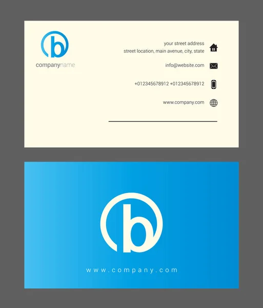 Blue company business card — Stock Vector