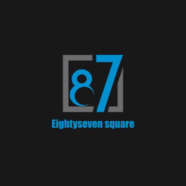 87 digit kare basit logo