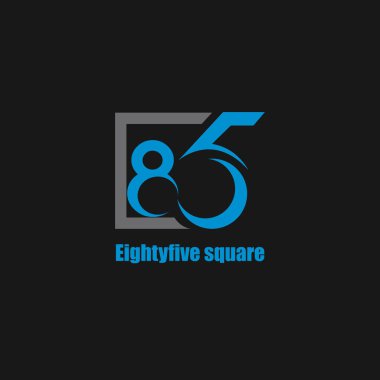 85 basamaklı kare basit logo