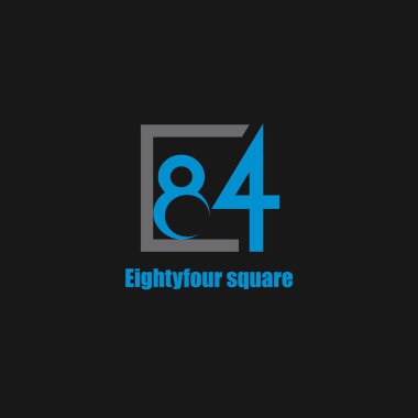 84 basamak kare basit logo