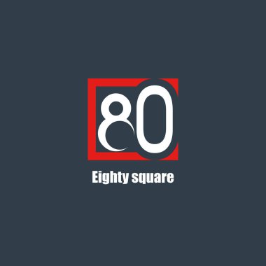 80 haneli kare basit logo