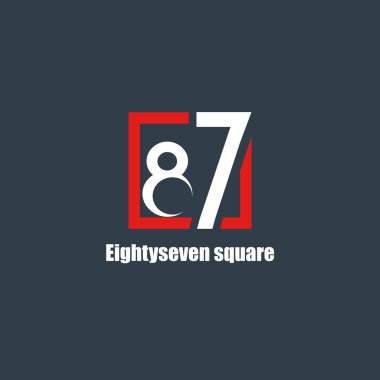 87 digit kare basit logo