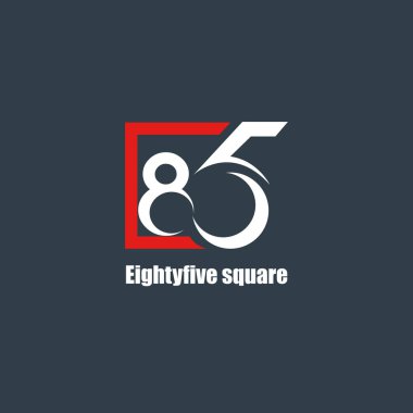 85 basamaklı kare basit logo