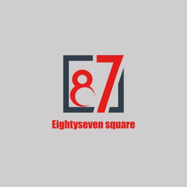 87 digit kare basit logo